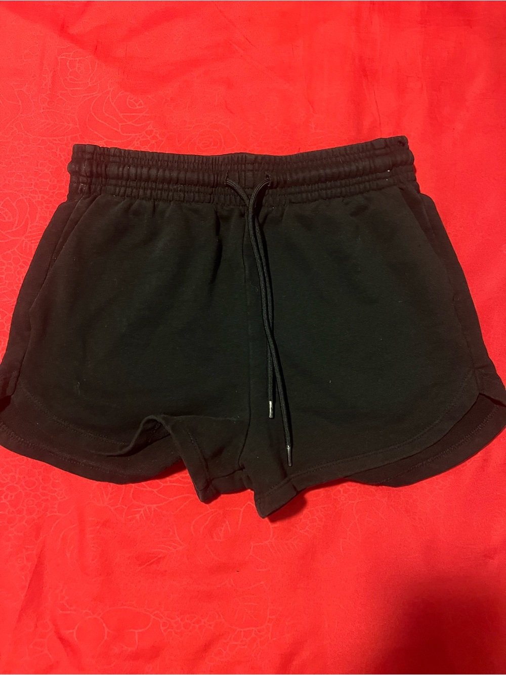 Asics Black Athletic Drawstring Shorts